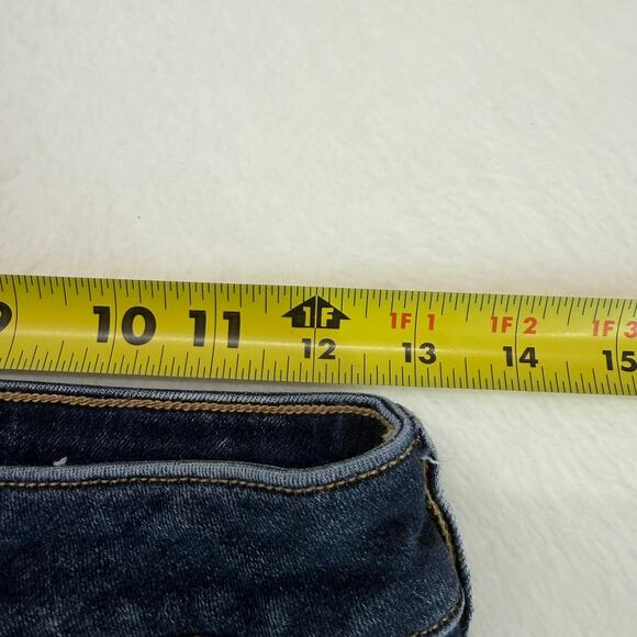 American‎ Eagle Midi Next Level Stretch Distressed Denim Jean Shorts Size 2 - Picture 8 of 8